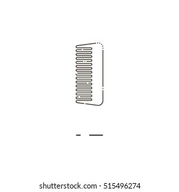 Comb thin line icon. Mbe minimalism style