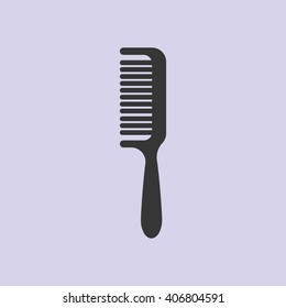 Comb vector, barber comb, salon comb, comb hair, black comb. Vector illustration