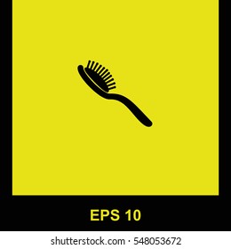 Comb vector black icon. Isolated illustration. Business picture.