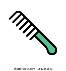 comb vector flat color icon 
