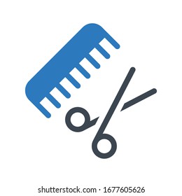 comb vector glyph color icon 