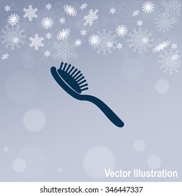 Comb vector icon.