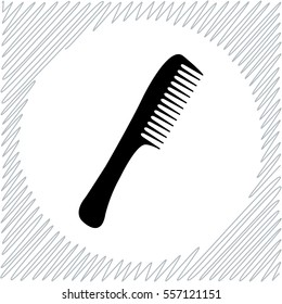 Comb vector icon - black  illustration
