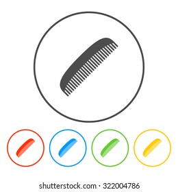 comb vector icon. Design style eps 10