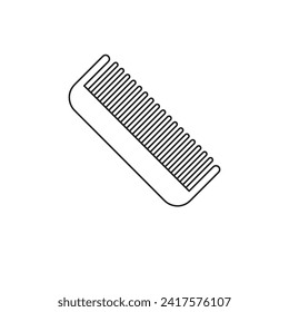 Comb vector icon, flat liner Comb icon barber shop vector simple illustration on white background..eps
