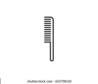 Comb vector icon. Hair fixing sign. Hairdresser symbol.