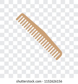 Comb vector icon isolated on transparent background, Comb logo concept