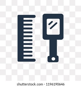 Comb vector icon isolated on transparent background, Comb transparency concept can be used web and mobile