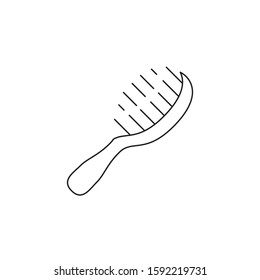 Comb vector icon. Lined flat sign for mobile concept and web design. Comb glyph icon. Symbol, logo illustration. Vector graphics
