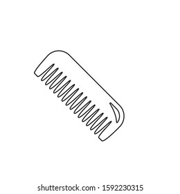 Comb vector icon. Lined flat sign for mobile concept and web design. Comb glyph icon. Symbol, logo illustration. Vector graphics
