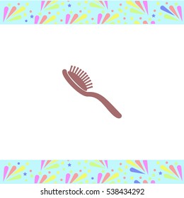Comb vector icon on white background. Isolated illustration. Business picture.