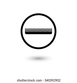 Comb - vector icon with shadow