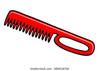 comb vector illustration,
isolated on white background.top view