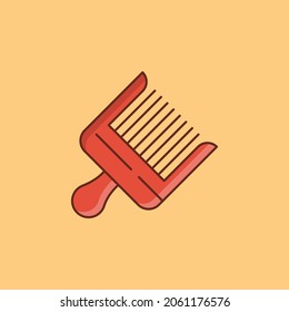 Kamm, Vektorgrafik auf transparentem Hintergrund. Hochwertige Symbole.Vektorlinienflaches Farbsymbol für Konzept und Grafikdesign.