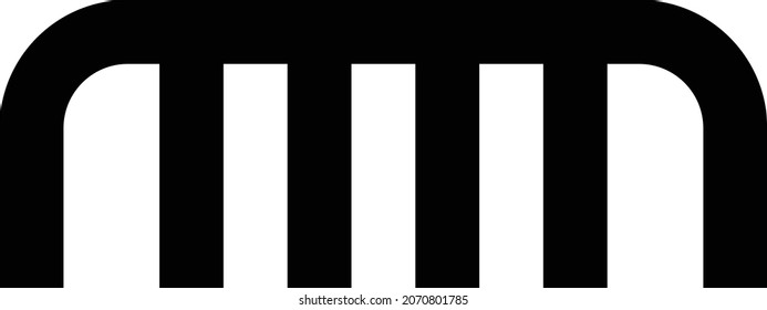 comb Vector illustration on a transparent background. Premium quality symbols. Stroke vector icon for concept and graphic design.