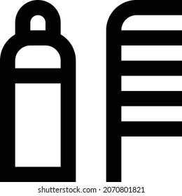 comb Vector illustration on a transparent background. Premium quality symbols. Stroke vector icon for concept and graphic design.