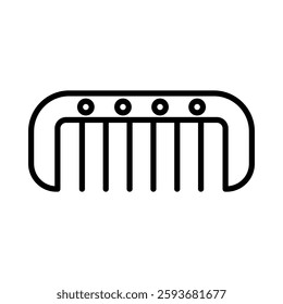 Comb Vector Line Icon Design