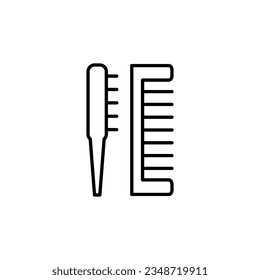 Comb Vector Line Sign. Perfect for web sites, books, stores, shops. Editable stroke in minimalistic outline style