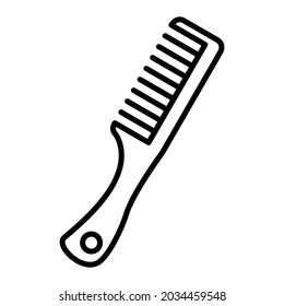  Comb Vector Outline Icon Isolated On White Background
