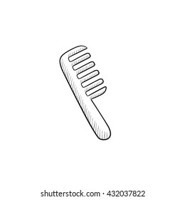 Comb vector sketch icon isolated on background. Hand drawn Comb icon. Comb sketch icon for infographic, website or app.