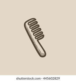 Comb vector sketch icon isolated on background. Hand drawn Comb icon. Comb sketch icon for infographic, website or app.