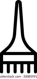 peine con fondo blanco. es un símbolo del icono de la expresión .thin line.