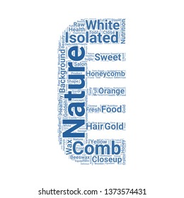 comb word cloud. tag cloud about comb