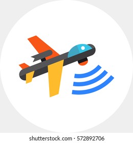 Combat Aerial Military Drone Icon