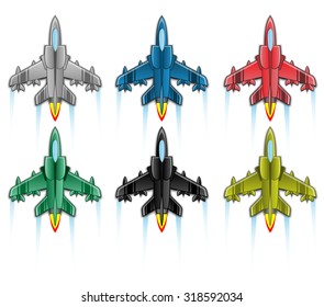 COMBAT AIRCRAFT ICON FLAT