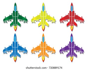 COMBAT AIRCRAFT ICON SIMPLE