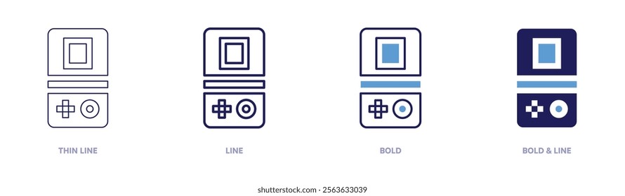 Combat arenas icon in 4 different styles. Thin Line, Line, Bold, and Bold Line. Duotone style. Editable stroke.