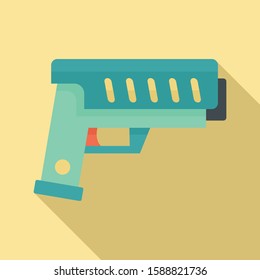 Combat blaster icon. Flat illustration of combat blaster vector icon for web design