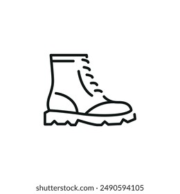 Combat boot icon. Simple combat boot icon for social media, app, and web design. Vector illustration.