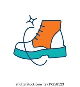 Vector de iconos de botas de combate ilustración de stock