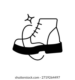 Vector de iconos de botas de combate ilustración de stock