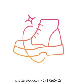 Vector de iconos de botas de combate ilustración de stock