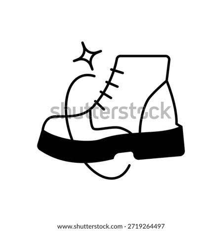 Combat Boots Icon vector stock illustration