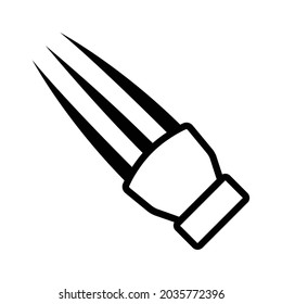 Combat claw weapon line art vector icon for games and websites