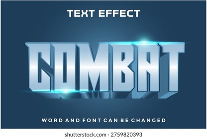 Combat editable text effect design template