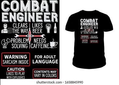 Combat Engineering T-Shirt Design Combat Engineer