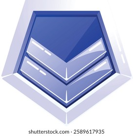 Combat game award badge vector illustration