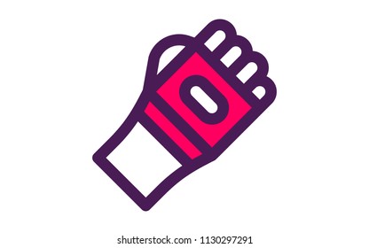 combat glove, two color icon