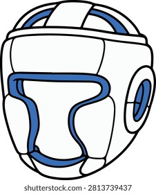Combat headgear icon for MMA sparring protection vector illustration