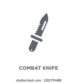 combat knife icon. combat knife design concept from Army collection. Simple element vector illustration on white background.