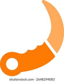 combat knife icon dualtone style design