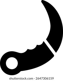 combat knife icon glyph style design