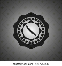 combat knife icon inside dark badge