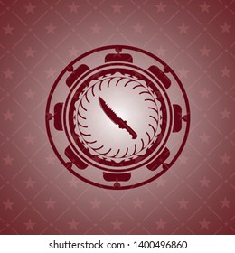 combat knife icon inside red emblem