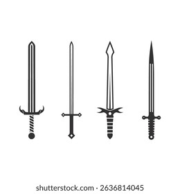Logotipo del cuchillo de combate para el engranaje táctico y la marca del arma