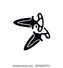 Combat knife logo. Vector illustration.